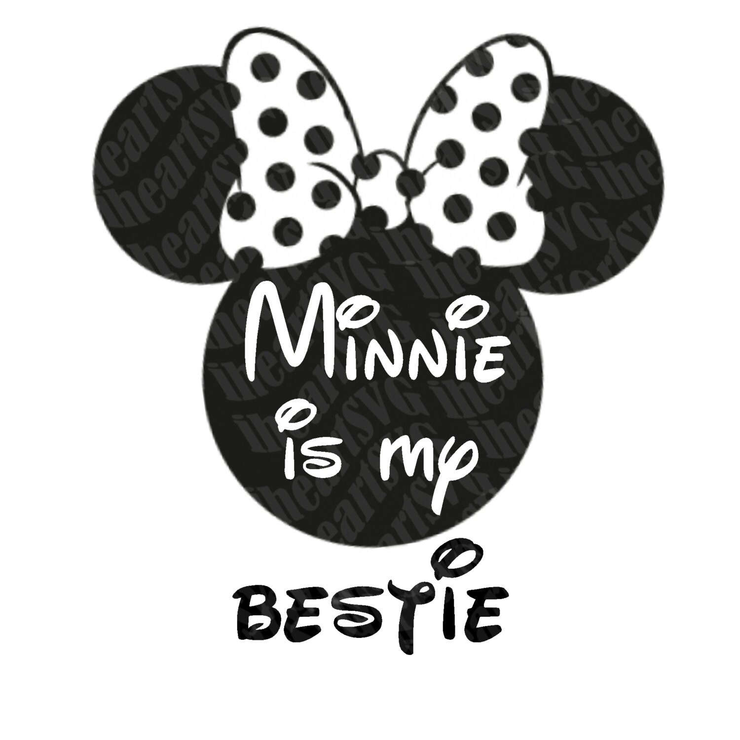 Disney Minnie Mouse Is My Bestie BFF SVG PNG Jpg by IHeartSVG