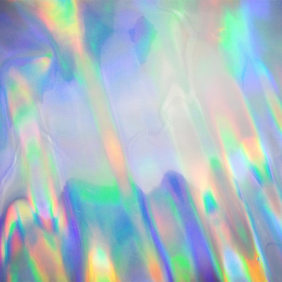 7sqft Silver Super-Holographic-Iridescent Effect Leather