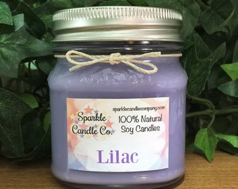 LILAC Candle | Scented Soy Candle | Homemade Soy Candle | Floral Candle | Hand Poured Candle | Spring Candle | Lilac Scented | Purple Candle