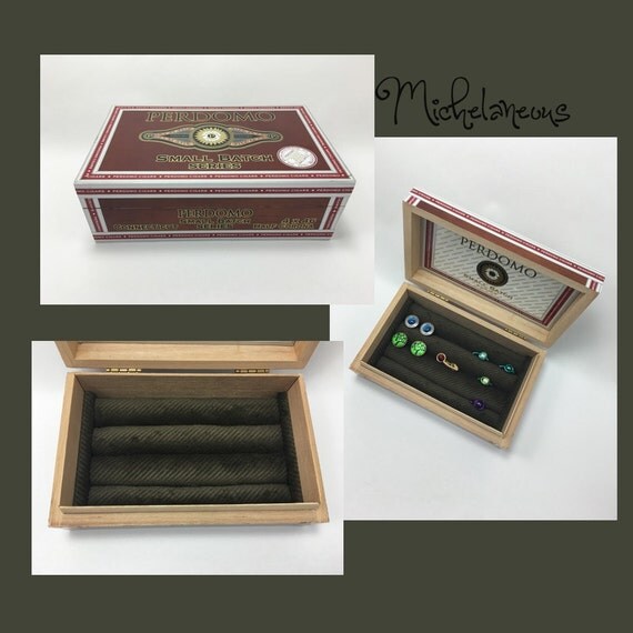 Jewelry Box Cigar Box Wooden Jewelry Box Cufflink Box