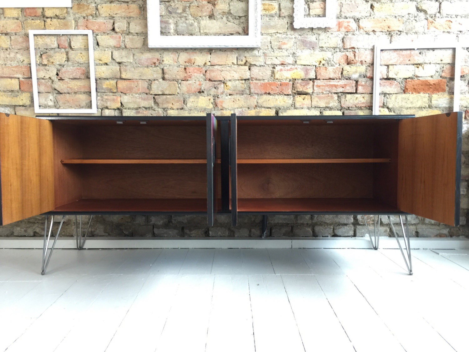 Upcycled mid century Gplan sideboard tv Cole & Son