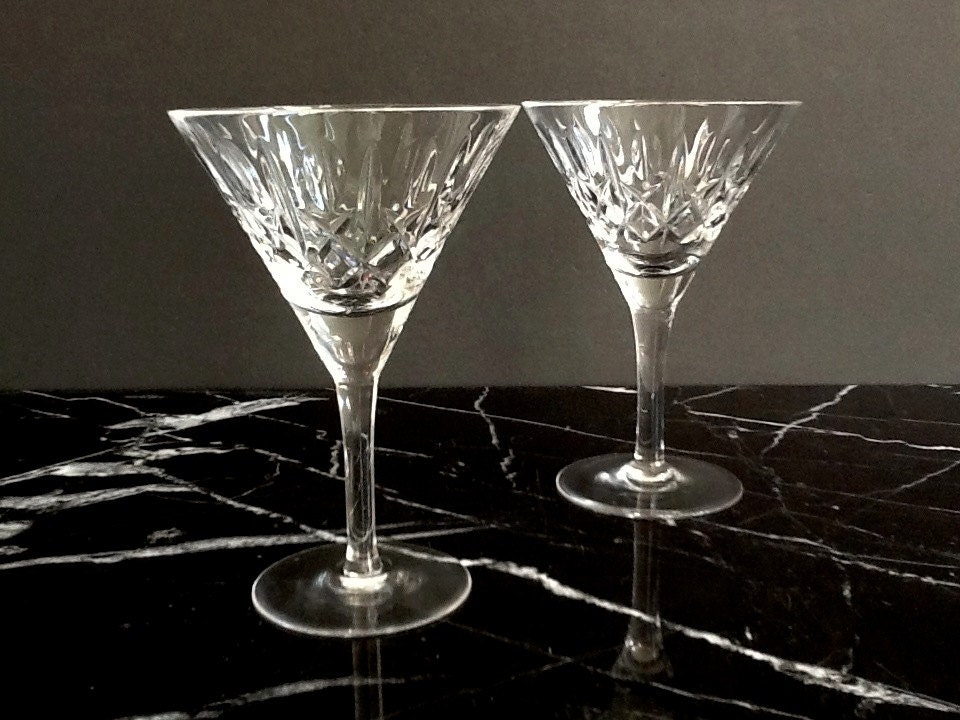 Crystal Martini Glasses Set of 2 Manhattan Glasses
