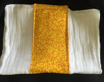 Round and Round and Round We Go burp cloth