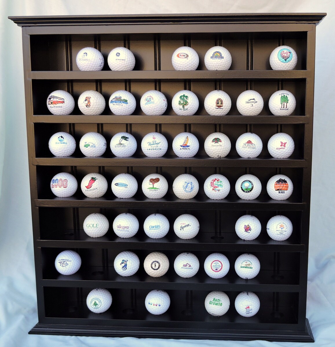 Golf Ball Collection Display Shelf