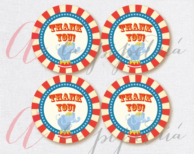 Thank You Favor Tags . Carnival tags. Printable tag. Carnival printables. Carnival Thank you tag. INSTANT DOWNLOAD