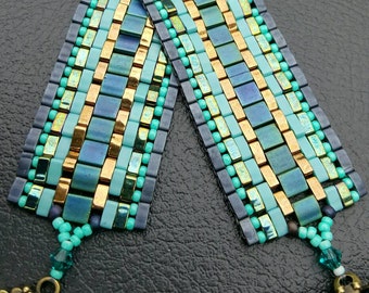 Simply Gorgeous. Miyuki Tila Bead Bracelet. Handcrafted Bracelet. Artisan Bracelet. Hand Beaded Bracelet. Tila Bracelet. Hand Sewn Bracelet