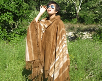 Alpaca Poncho Camel Bohemian soul