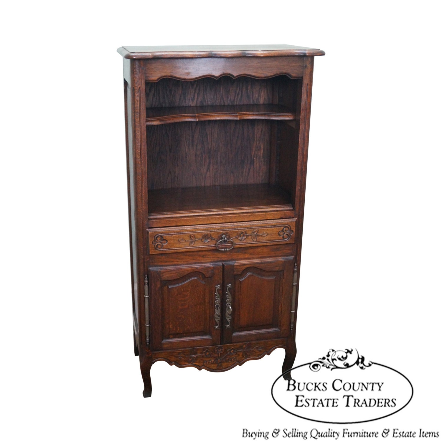 Quality French Country Style Oak Base Open Bookcase Haute Juice