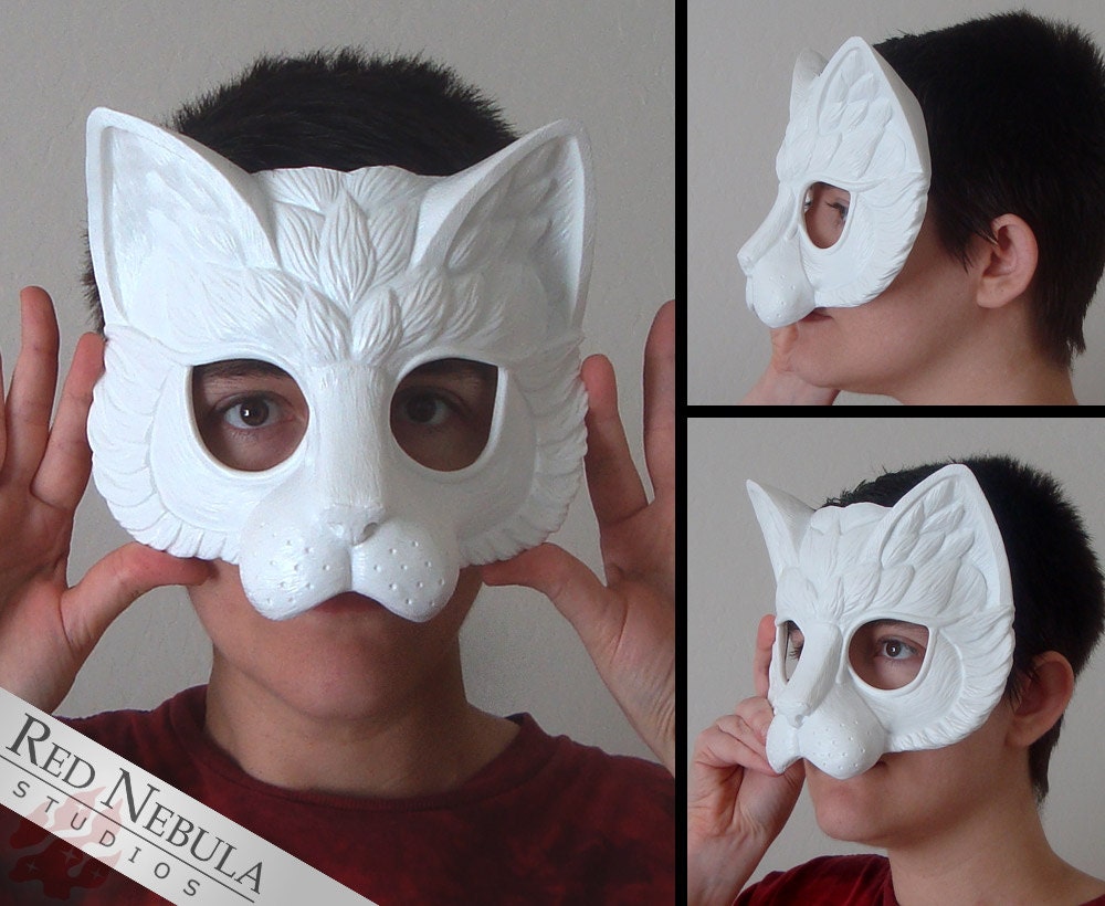 Uncategorized How To Make A Cat Mask stylized cat mask blank kitty masque masquerade mask