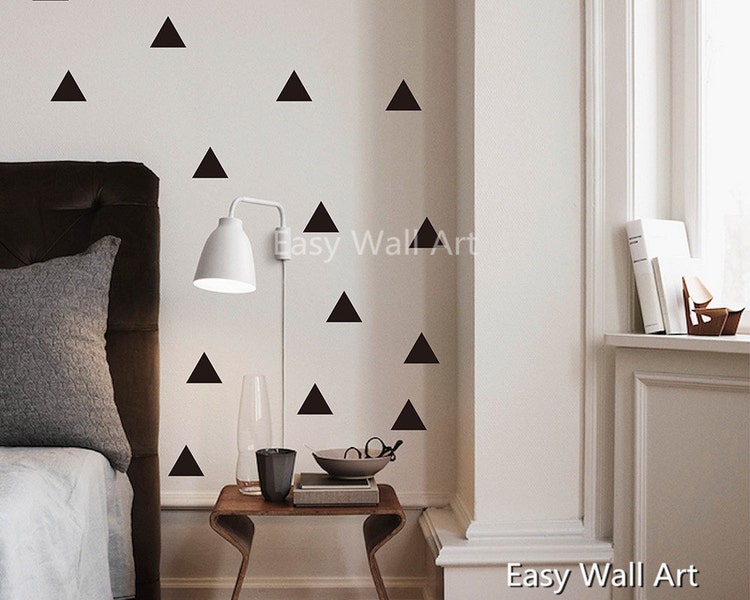 Triangle Pattern Wall Decal Triangle Wall by HappyWallzArt
