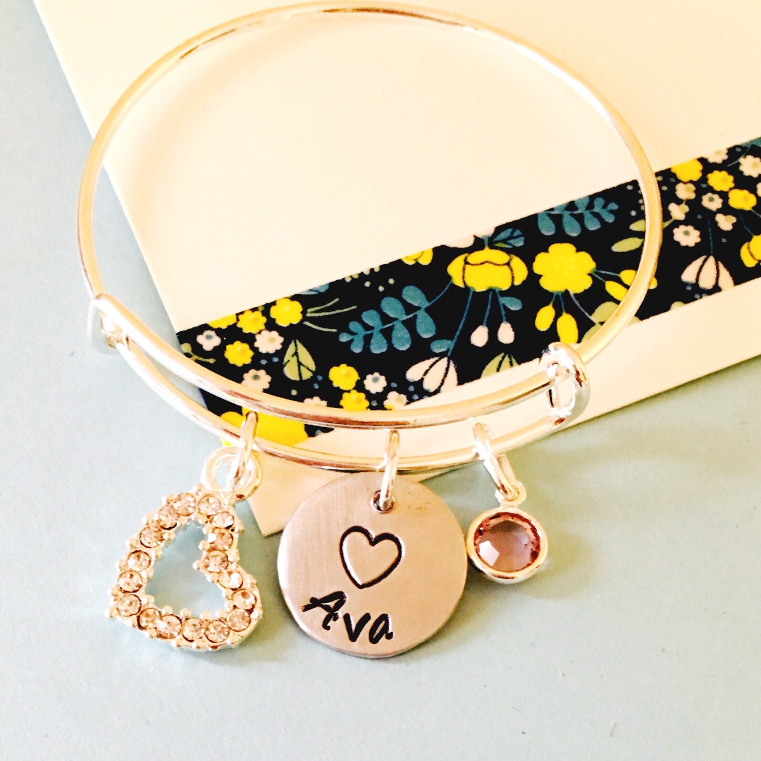 Child Adjustable Bangle Bracelet Name Bracelet Personalized