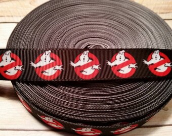 Ghostbusters grosgrain ribbon, 80's movie ribbon, grosgrain ribbon, ghostbusters ribbon