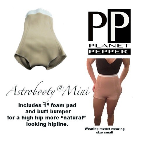2 inch Astrobooty Mini Drag Queen/Trans hip pads with shorts