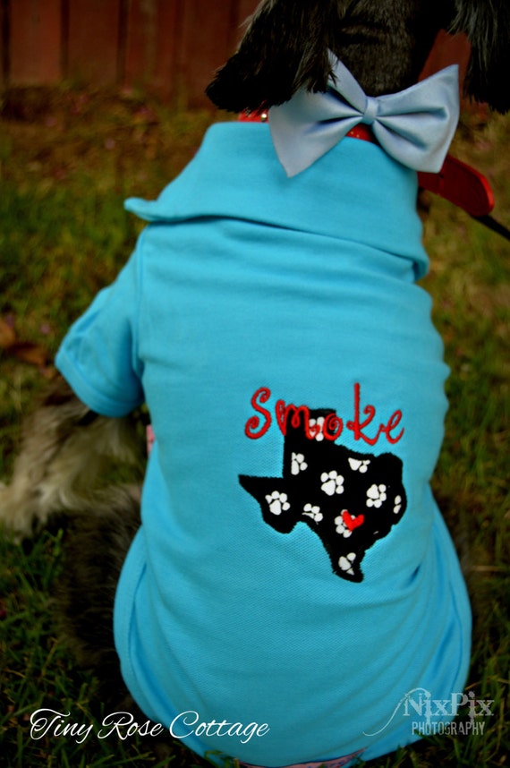 Items similar to Dog Polo Shirt embroidered with Name on Etsy