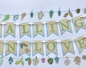 Falling in love banner, wedding banner, bridal shower, wedding decoration