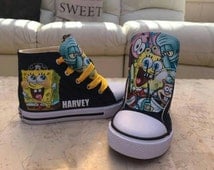 Unique spongebob shoes related items | Etsy