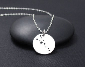 Taurus Constellation Necklace Sterling Silver, Taurus Necklace, Zodiac Necklace, Zodiac Jewelry