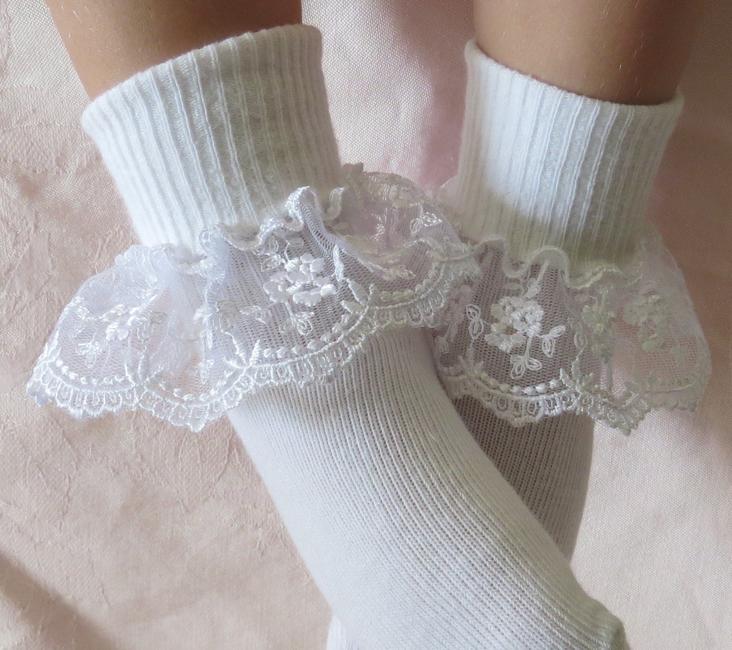 Little Girl's Socks Lace Socks Baby Socks by MelindasDesigns