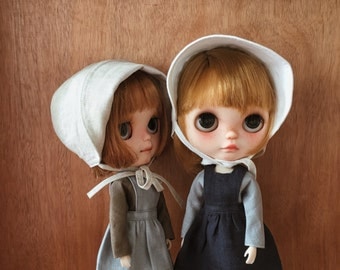 Dollychacha Blythe Linen Faced-protective Bonnet