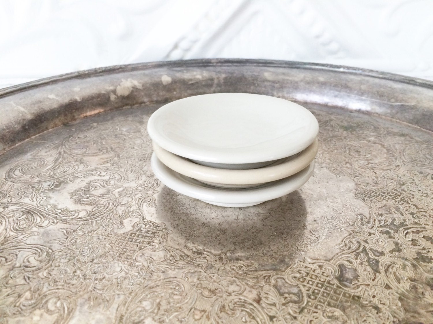 Vintage Ironstone Butter Pats Set of 3