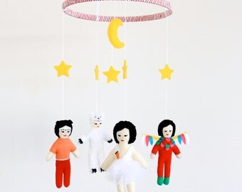 Bjork Baby Crib Mobile / Bjork Volta baby mobile/ Hunter / Swan Dress / Venus As a Boy/ Baby Gift / Nursery Decor