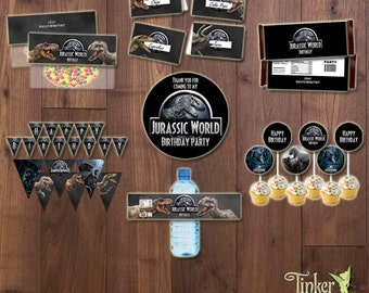 Jurassic World Birthday Party Set - Instant Download - Digital File - Printable - Dinosaurs - Instant Download Birthday Party Set