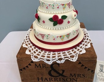 Wedding Cake Stand 20 inch Shabby Chic Table Center Piece Vintage Style