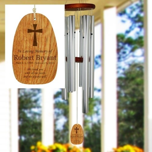 Engraved in loving memory wind chimes custom wind chimes