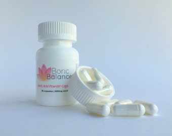 30 Boric Acid Capsules | 600mg Boric Acid Powder