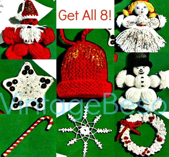 angel tree christmas crochet pattern for Christmas Patterns Christmas Ornaments Pattern Crochet 1950s Vintage