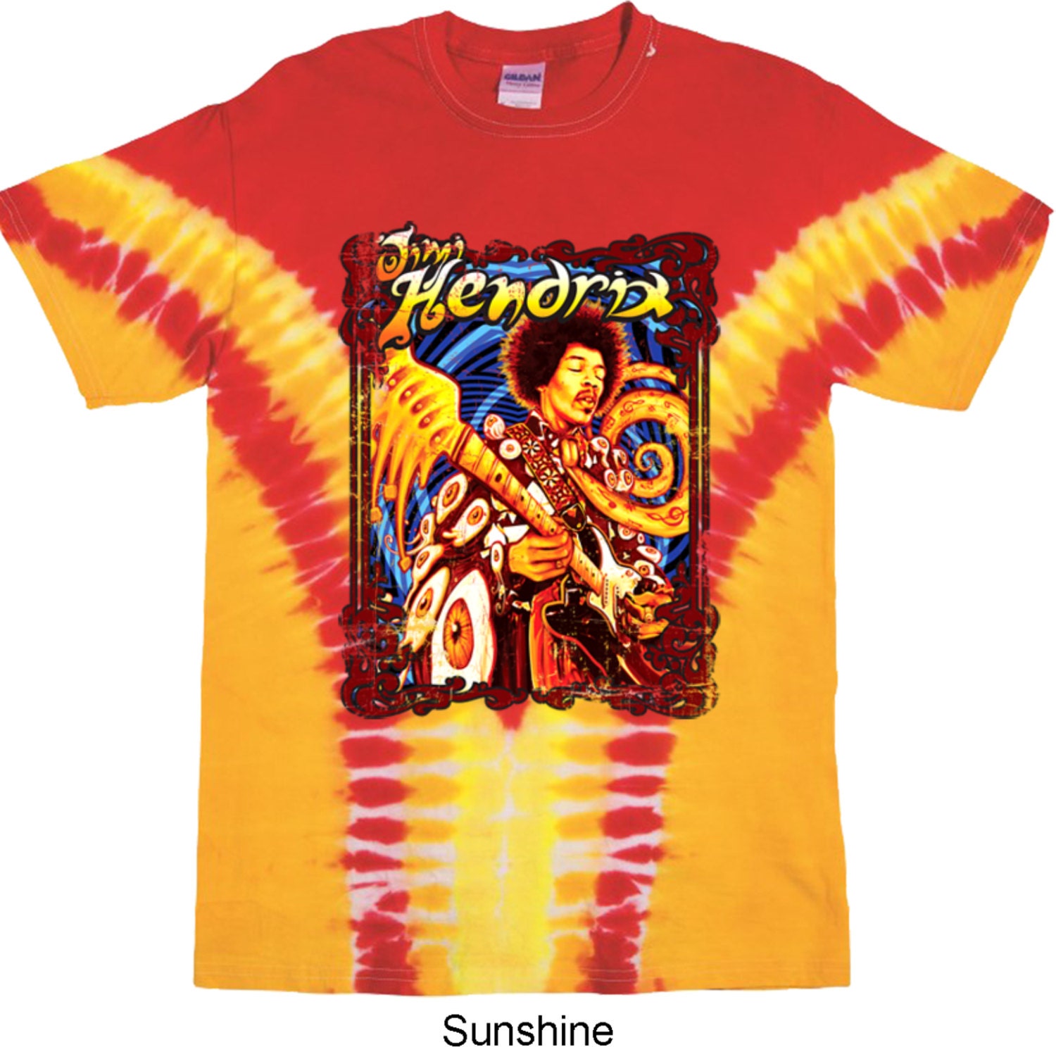 jimi hendrix tie dye t shirt