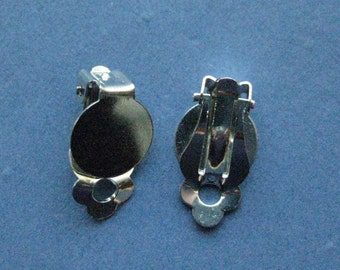20 (10 Pairs) - Clip on Earrings - Earring Clip Pads - Clip on Earring Pad - 20mm & 15mm pad for gluing -- (No.74-10230)