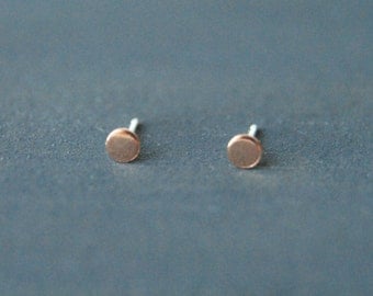 Rose Gold Earrings, Micro Mini Dot Earrings, Mini Dot Rose Gold Earrings, Rose Gold Dot Earrings, Dot Earrings, Mini Earrings, Rose Gold