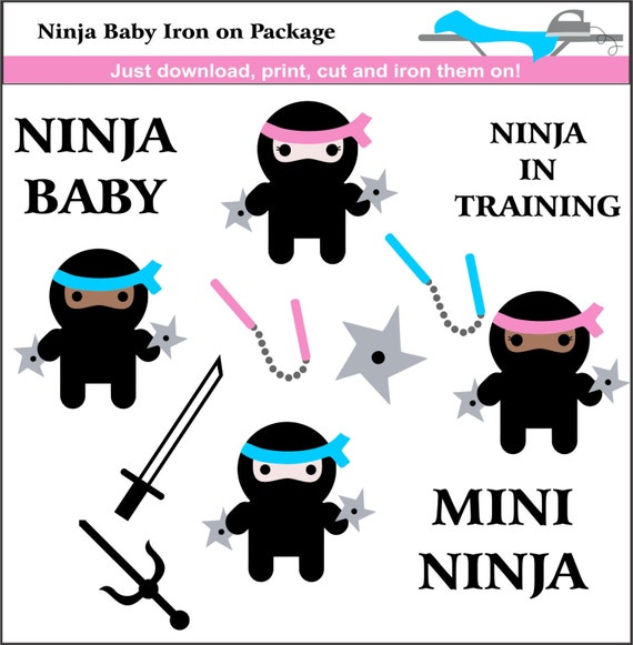 Ninja Baby Iron on Package