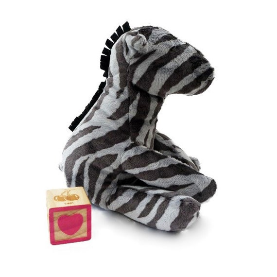 Soft plush cuddly Zebra toy by XclusivelyHandmade on Etsy