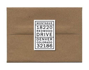 Custom Address Label, Modern Address Stickers, Return Address Label - Set of 18 (#101)