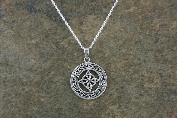 Celtic Star Necklace Silver Round North Star by ShootingStarBeads