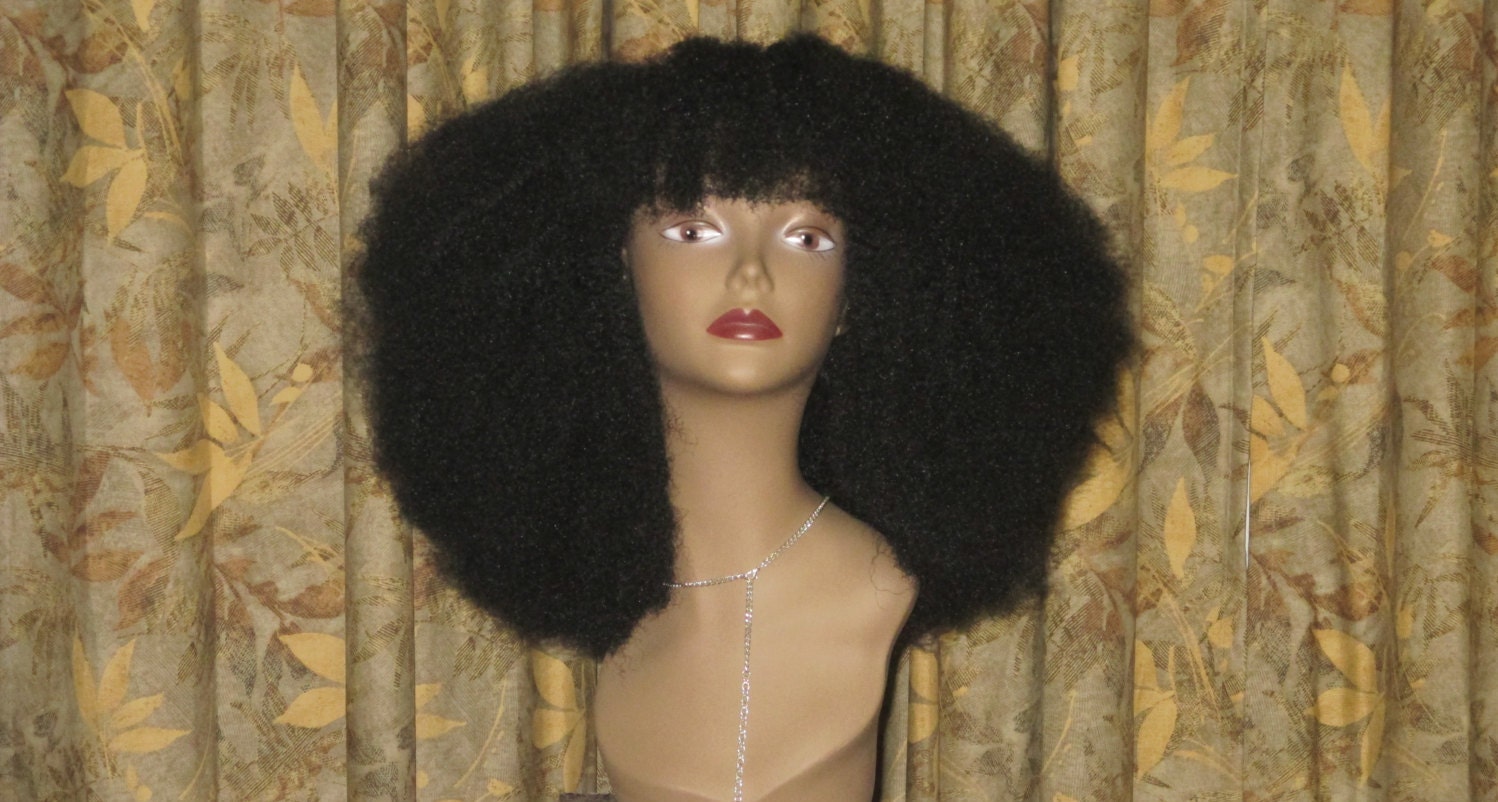 Essence Wigs Gorgeous 4c Bangs Afro Kink Bohemian Vibe Fro Afro