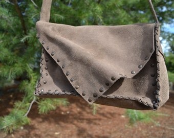 Leather (suede) handbag