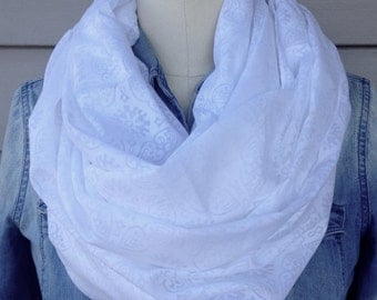 Cotton Burnout Infinity Scarf