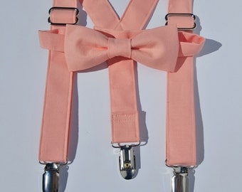 On Sale Color Match to Bellini Suspender and Bow Tie Set Free Shipping Offer Perfect for Weddings, Proms, Special Events