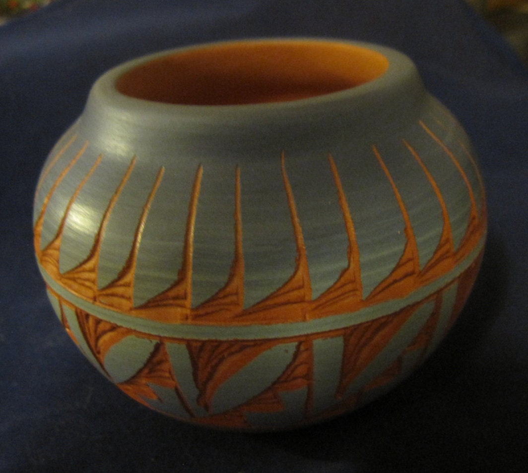 Red Earth Mesa Verde pottery COA Small bowl by CherishingHands