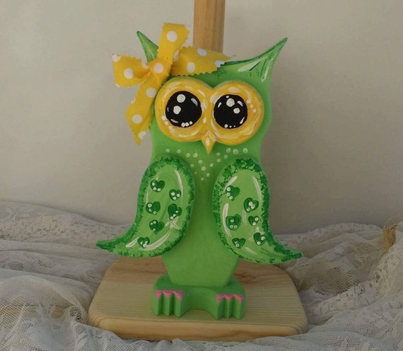 Owl Decoration, Owl Paper Towel Holder, Owl Kitchen Decor, Miss Muffin the Owl, Owl Gifts, Owl Decorations, Custom Owl Gifts, Cute Owl