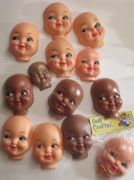 Doll Faces Plastic16 AND 2 Kewpie Baby Dolls AND 2
