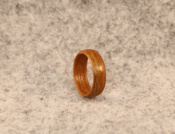 Teak wood Bent Wood Ring Wedding Ring Mens Wood by 