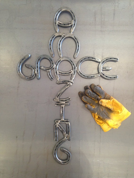 Amazing Grace Horseshoe Cross