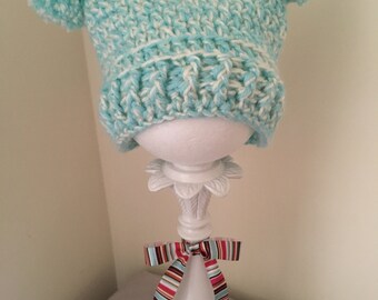 crochet pom pom hat pattern