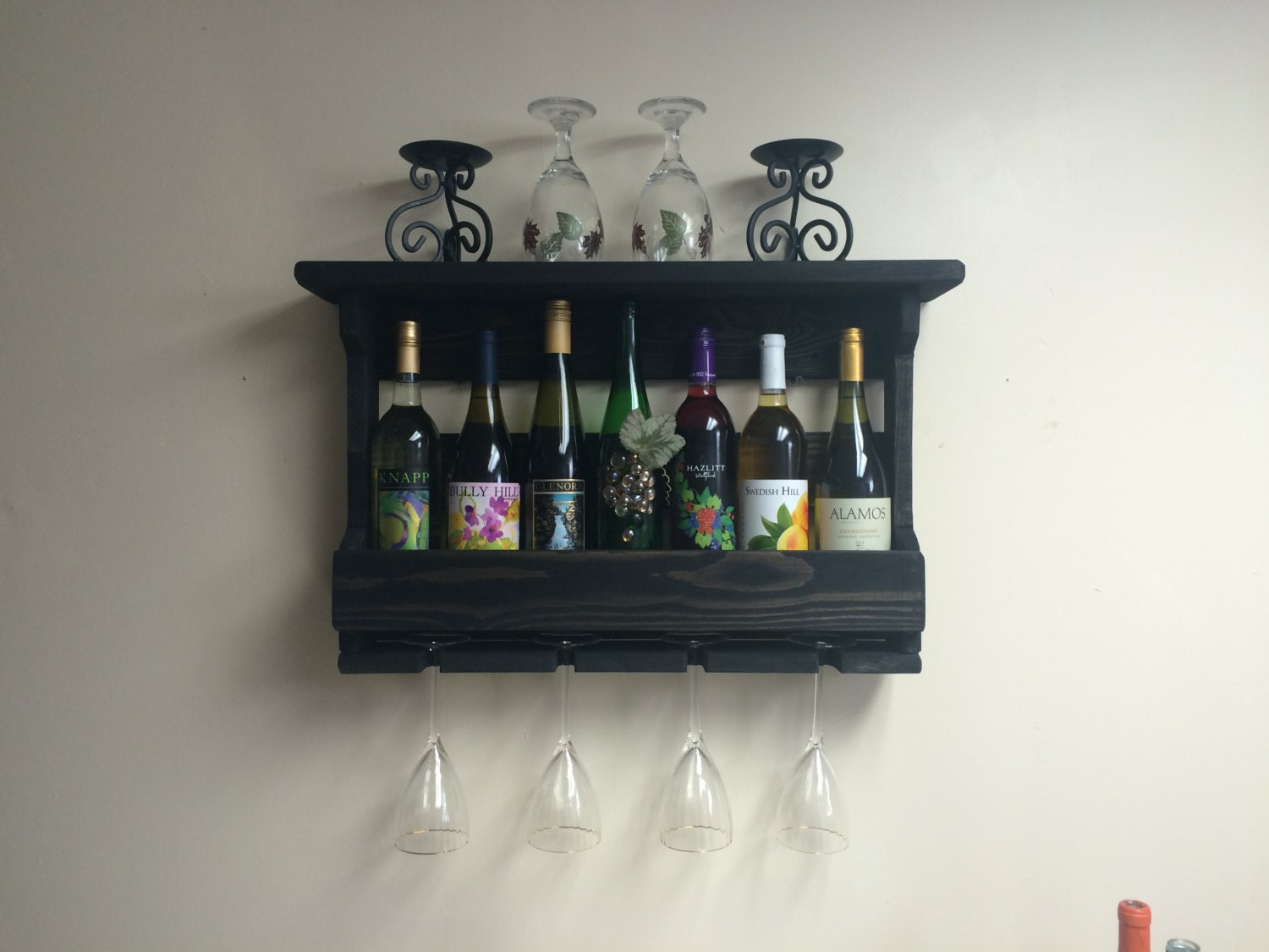 Wooden wine rack Wine rack Wine glass rack Handcrafted