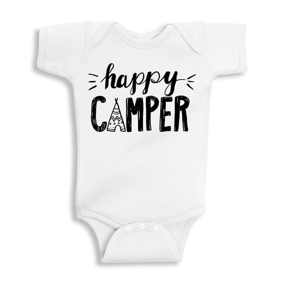 Happy Camper Baby Onesie Camping Baby Onesie Adventure by TATYKids