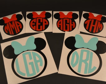 Mickey Mouse Decal, Minnie Mouse Decal, Magic Band Decal, Yeti Decal, Phone Decal, Disney Decal, MacBook Decal, Monogram Decal, Mickey Ears